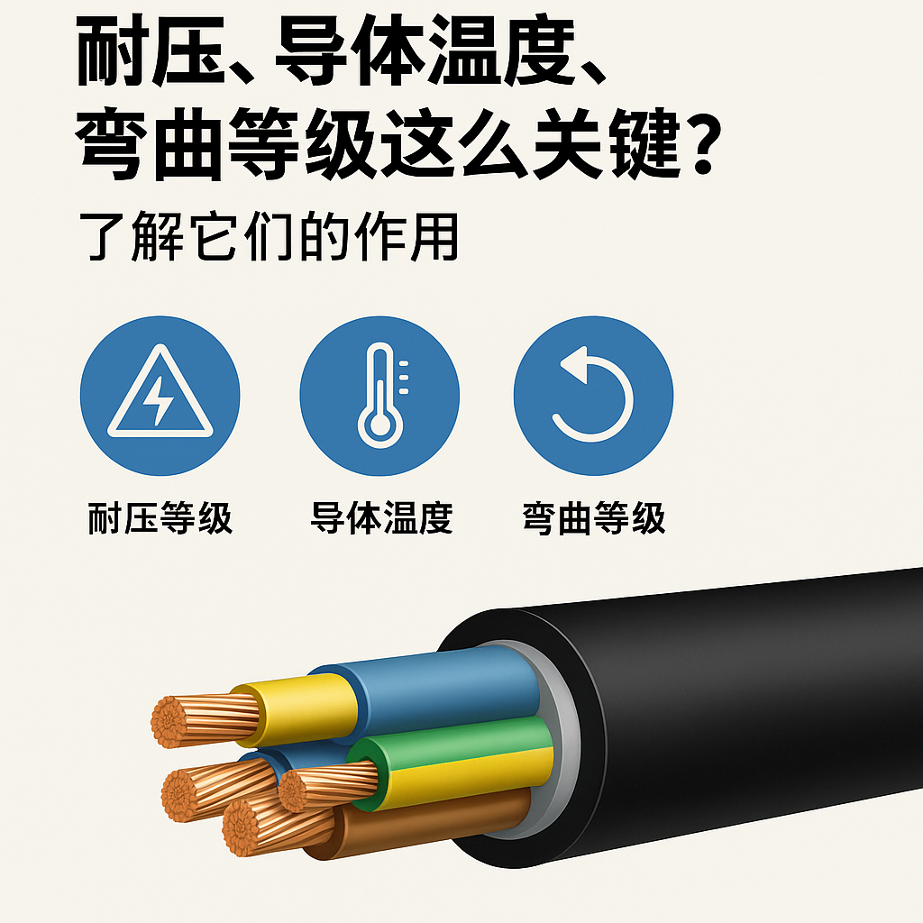 为什么充电电缆的耐压、导体温度、弯曲等级这么关键？相识它们的作用
